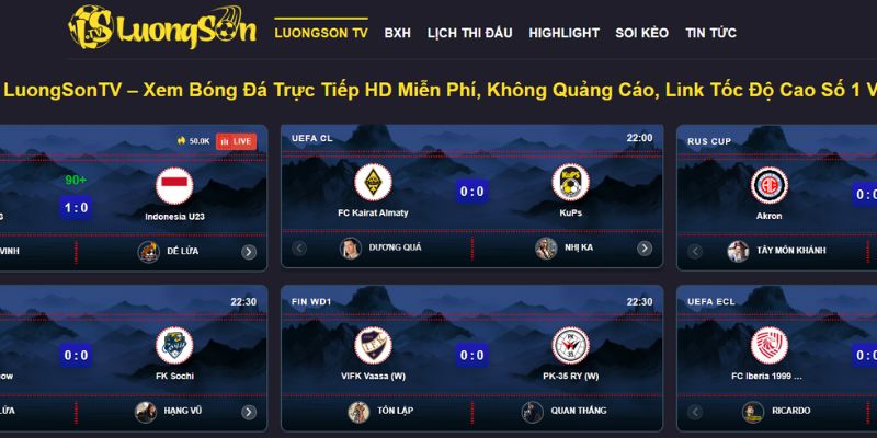 Giới Thiệu Lương Sơn TV : Nền Tảng Trực Tiếp Bóng Đá Hàng Đầu Việt Nam 2 Các Tính Năng Ưu Việt Tại Lương Sơn Tv